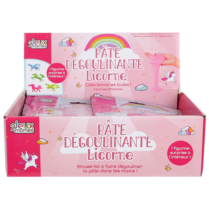 Jeux 2 momes Slime avec figurine licorne