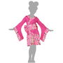 Déguisement de Geisha pour Fille - Costume Japonais 3 Pièces (Robe, Ceinture, Noeud) en Polyester pour Enfant 10-12 Ans - Thème Pays du Monde