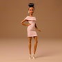 Barbie Signature Muñeca Barbie Basics Modèle 08 JJX27 - Vêtement Brun Élégant, Corps Articulé, Cheveux Châtain, Collection Neutre Mattel