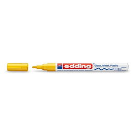 Edding 4-751005 Marqueur peinture 751, jaune gelb, pointe moyenne 1.5-2.5 mm, permanent pour surfaces lisses