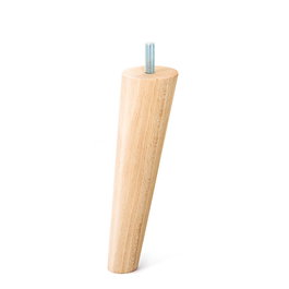 Q&Q Pata Conica Inclinada H120-H150 M8 - Patte de Bois Conique Inclinée Hauteur 120/150 mm avec Filetage M8, Finition Naturelle ou Noire, Fabriqué en Espagne