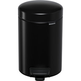 Brabantia Newicon Poubelle à pédale 3,0 L noir mat