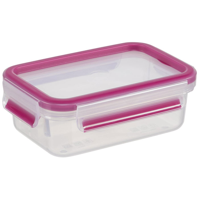 Emsa Food Clip&Close 515582 Pack de 3 transparent/rosa 0,55l