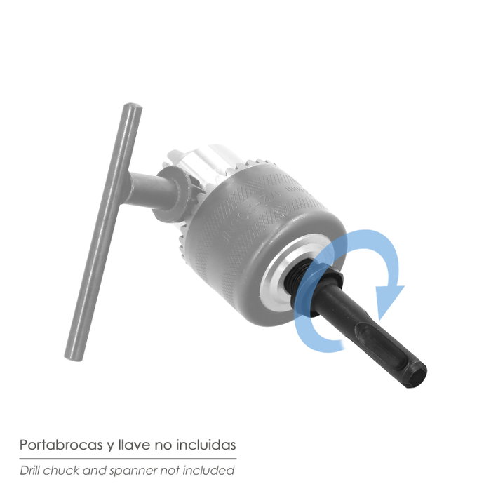 WOLFPACK LINEA PROFESIONAL Adaptateur de marteau SDS Plus vers mandrin 1/2 pouce 13 mm