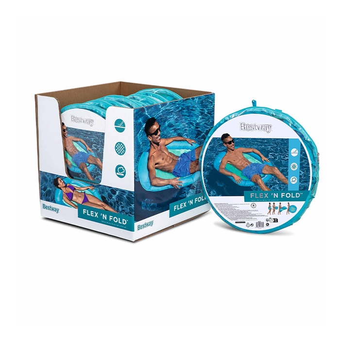 Bestway 43551 Colchoneta Gonflable Flex' n Fold 106x95 cm Plage Piscine