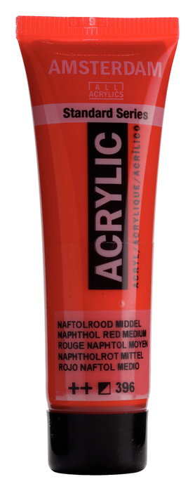 Amsterdam Standard Series Peinture Acrylique Rouge Naftol Medio 396, 20 ml Amsterdam Standard Series Peinture Acrylique Rouge Naftol Medio 396, 20 ml