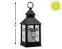 Farol Decorativo noir pour Halloween avec lumière LED et motif calavera, 27 cm