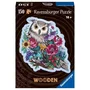 Ravensburger Puzzle en Bois 150 Pièces - Hibou Floral avec 15 Figurines Whimsies, À Partir de 10 Ans, Réf. 17511