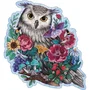Ravensburger Puzzle en Bois 150 Pièces - Hibou Floral avec 15 Figurines Whimsies, À Partir de 10 Ans, Réf. 17511