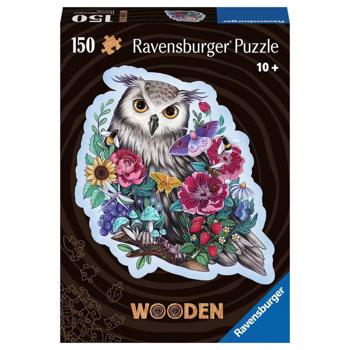 Ravensburger Puzzle en bois Hibou floral 150 pièces Ravensburger Puzzle en bois Hibou floral 150 pièces