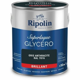 Ripolin Laque glycéro gris anthracite RAL 7016 brillant - 2 L
