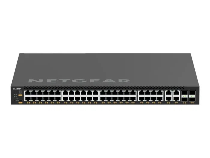 Netgear M4350 Switch PoE+ Gigabit 48 Ports, 4 Ports SFP+ 10G, 550W Netgear M4350 Switch PoE+ Gigabit 48 Ports, 4 Ports SFP+ 10G, 550W