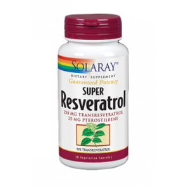 SOLARAY Super Resveratrol 250mg, 30 capsules