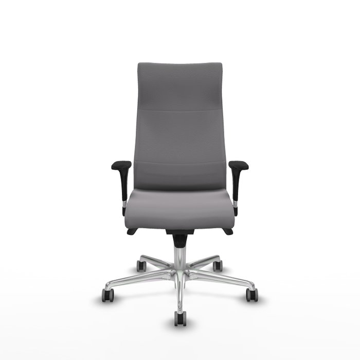 Piqueras Y Crespo Fauteuil Albacete Gris avec mécanisme Synchro et base Aluminium Piqueras Y Crespo Fauteuil Albacete Gris avec mécanisme Synchro et base Aluminium
