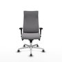Piqueras Y Crespo Fauteuil Albacete Gris avec mécanisme Synchro et base Aluminium