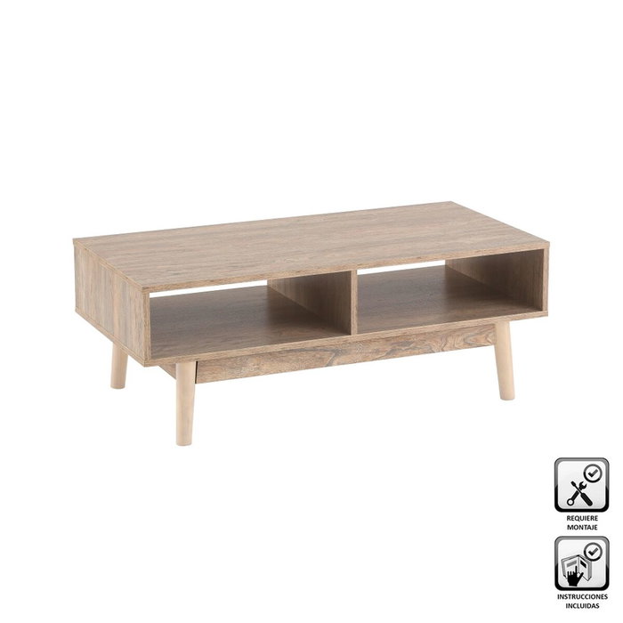 BigBuy Home Table Basse Naturel 100 x 50 x 37,5 cm