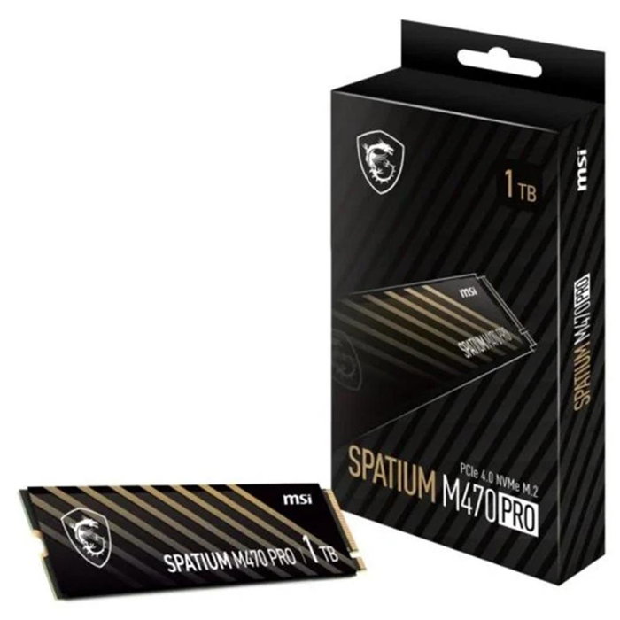 MSI SPATIUM M470 PRO 1To SSD Interne NVMe PCIe 4.0 M.2 2280 - Lecture 6000 Mo/s, Écriture 4500 Mo/s