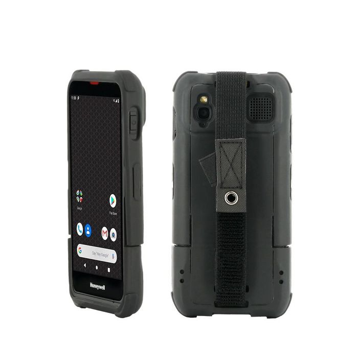 Mobilis Coque de protection renforcée avec patte de saisie pour terminal mobile Honeywell EDA52, EDA56, EDA57 - PROTECH - Résiste aux chutes jusqu'à 1,2 m