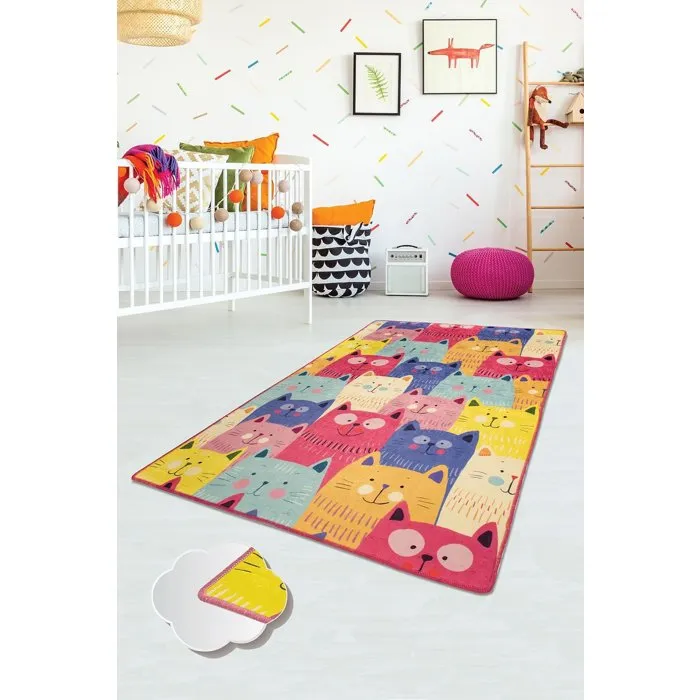 Tapis enfant 120 x 180 cm - Polyester - Antibactérien