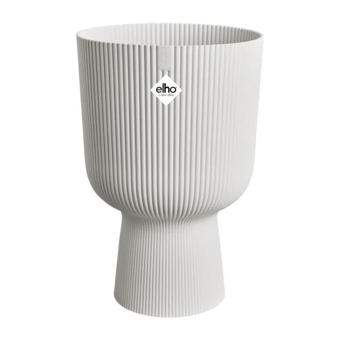 Elho Pot de fleurs Vibes Fold Coupe Blanc - Design intérieur rond - Plastique 100% recyclé - Ø 29.5 x H 45 cm - Facile d'entretien et durable