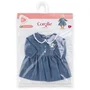 Corolle Robe poupée 36 cm imitation denim bleue avec col claudine et sérigraphie petit chien pour poupon, idéale dès 2 ans