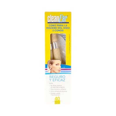 Cleanear Cônes Oreille Vela 2 pièces - Nettoyage Oreilles effet Cheminée Coton Stearine Paraffine Cleanear Cônes Oreille Vela 2 pièces - Nettoyage Oreilles effet Cheminée Coton Stearine Paraffine