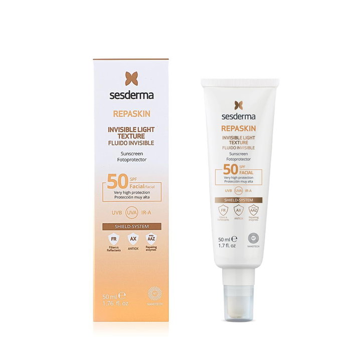 Écran solaire visage Sesderma REPASKIN Blanc Fluide Invisible
