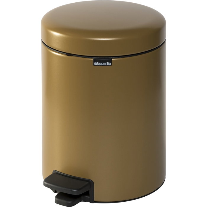 Brabantia Newicon Poubelle à pédale 5 L Warm Gold
