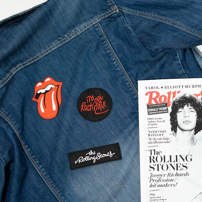 ERIK Set de 3 Patches Rolling Stones en Polyester - Patchs à Coudre ou à Coller