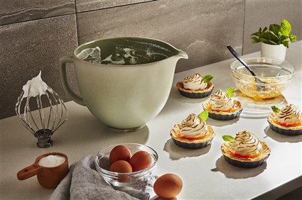 Kitchenaid 5KSM2CB5PSL Bol en céramique titane couleur feuille de sauge, pour robot culinaire, compatible micro-ondes, four, lave-vaisselle et congélateur