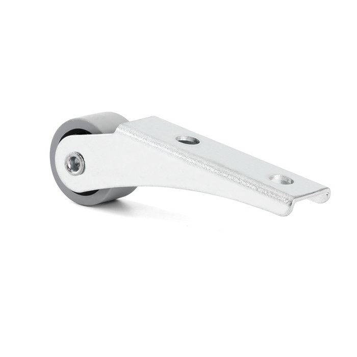 Q&Q Roue fixe Anui-L avec aro en caoutchouc D25 H29, support de pale longue zingué Q&Q Roue fixe Anui-L avec aro en caoutchouc D25 H29, support de pale longue zingué