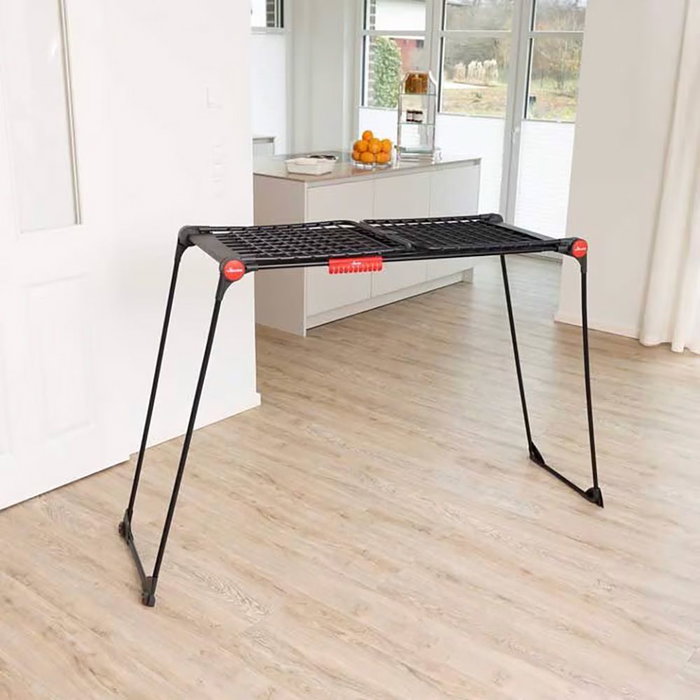 Corde à linge Vileda infinity flex ultimate Noir mat Acier 304 x 56 x 128 cm 30 m Extensible
