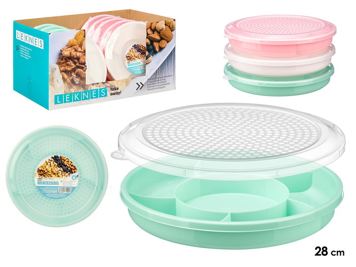 Leknes Bandeja compartiments hermétique assorti couleurs blanc rose vert 29.5x5x28 cm (Set de 24) Leknes Bandeja compartiments hermétique assorti couleurs blanc rose vert 29.5x5x28 cm (Set de 24)