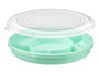Leknes Bandeja compartiments hermétique assorti couleurs blanc rose vert 29.5x5x28 cm (Set de 24)