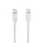 Belkin Câble tressé USB-C vers USB-C 0,15 m Blanc
