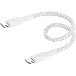 Belkin Câble USB-C vers USB-C en nylon tressé 0.15m (15cm) - Câble de charge et données court et résistant