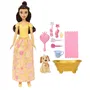 Disney Princess Coffret Poupée Belle et son chien à toiletter - avec baignoire et accessoires - Réf. JFC42