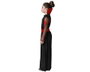 Otros - Déguisement Vampiresa Enfant Fille Halloween Taille 3-4 Ans, Noir, Polyester, avec Manches Transparentes, Cinturón
