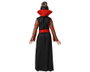 Otros - Déguisement Vampiresa Enfant Fille Halloween Taille 3-4 Ans, Noir, Polyester, avec Manches Transparentes, Cinturón