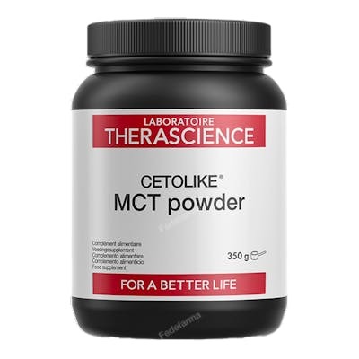 THERASCIENCE Cetolike Poudre MCT 350g - Triglycérides à Chaîne Moyenne pour Soutien Cétose et Cognitif THERASCIENCE Cetolike Poudre MCT 350g - Triglycérides à Chaîne Moyenne pour Soutien Cétose et Cognitif