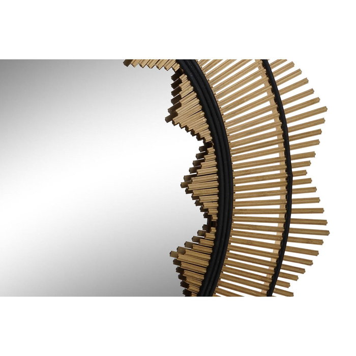 Miroir mural DKD Home Decor Marron Noir Naturel Colonial 90 x 2 x 90 cm