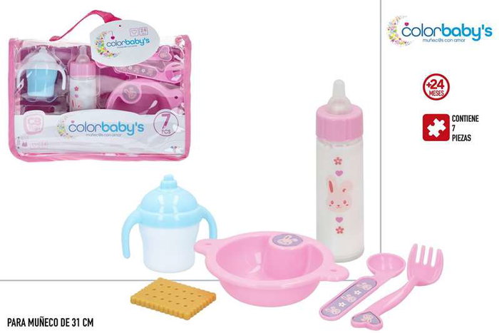 Color Baby Sac à langer pour poupée avec 6 accessoires