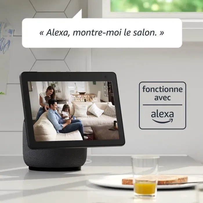 Blink Mini - Caméra de surveillance intérieure connectée, blanche, HD 1080p, détection de mouvement, compatible Alexa