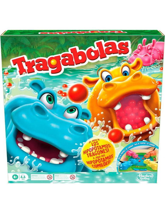 Hasbro Jeu de société Tragabolas Les Hippopotames Gloutons dès 4 ans 2-4 joueurs