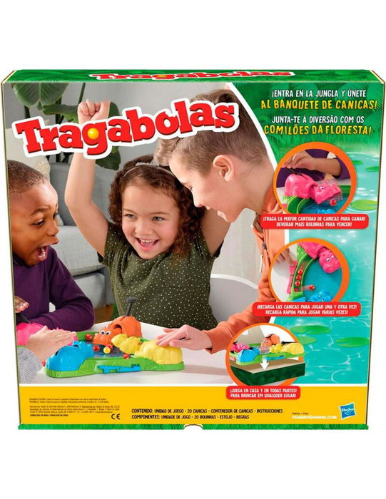 Hasbro Jeu de société Tragabolas Les Hippopotames Gloutons dès 4 ans 2-4 joueurs