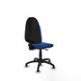 Chaise Algarra Contact permament de base Cuir écologique Bleu Structure polyamide noire Sans accoudoirs Sans appui-tête Patins de chaises