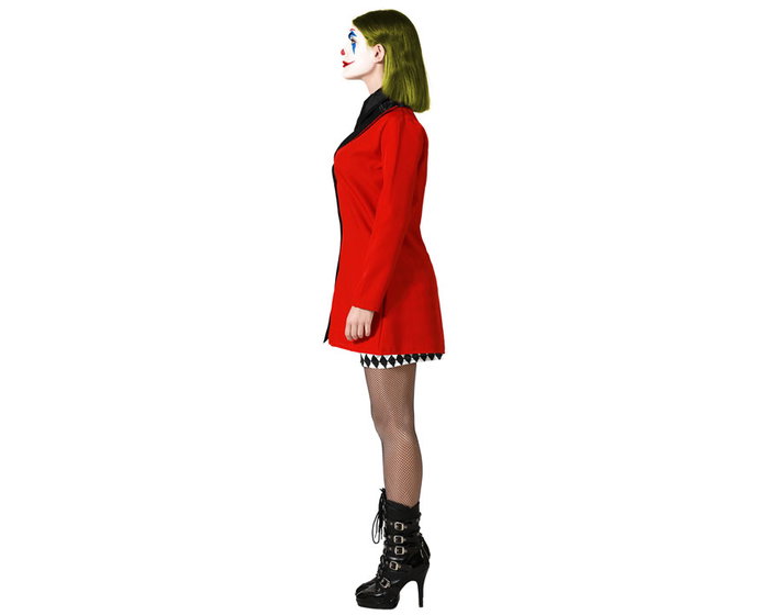 Atosa Déguisement Arlequin Robe Rouge à Volants pour Femme Adulte Taille XS-S
