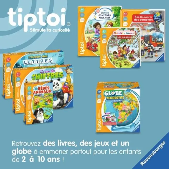 Ravensburger Livre interactif tiptoi À la découverte des pompiers - Jeu éducatif sans écran pour enfant à partir de 4 ans - Réf. 13099015
