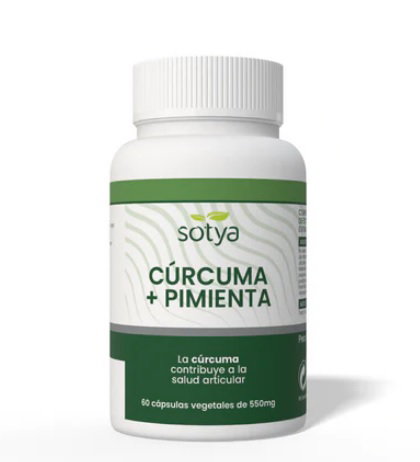SOTYA Curcuma + Pimienta 60 capsules de 550mg SOTYA Curcuma + Pimienta 60 capsules de 550mg
