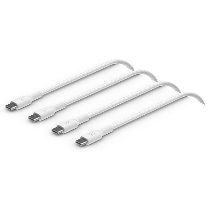 Belkin Pack de 2 câbles Boost Charge USB-C vers USB-C 1m blanc tressé